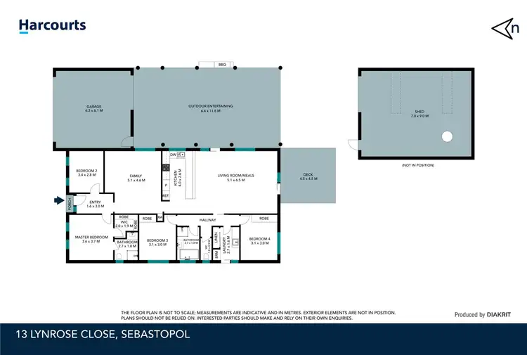 Floorplan of Homely house listing, 13 Lynrose Close, Sebastopol VIC 3356