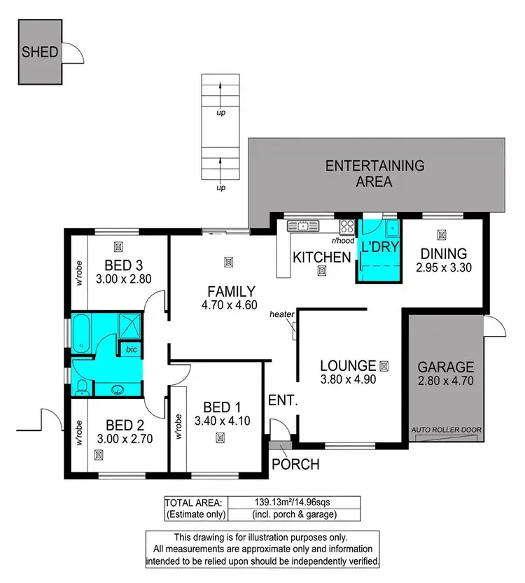 Floorplan of Homely house listing, 45 Quailo Avenue, Hallett Cove SA 5158