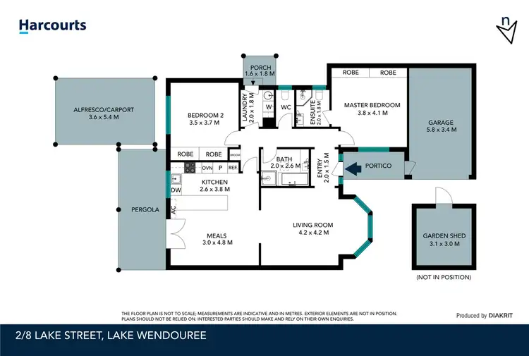 Floorplan of Homely townhouse listing, 2/8 Lake Street, Lake Wendouree VIC 3350