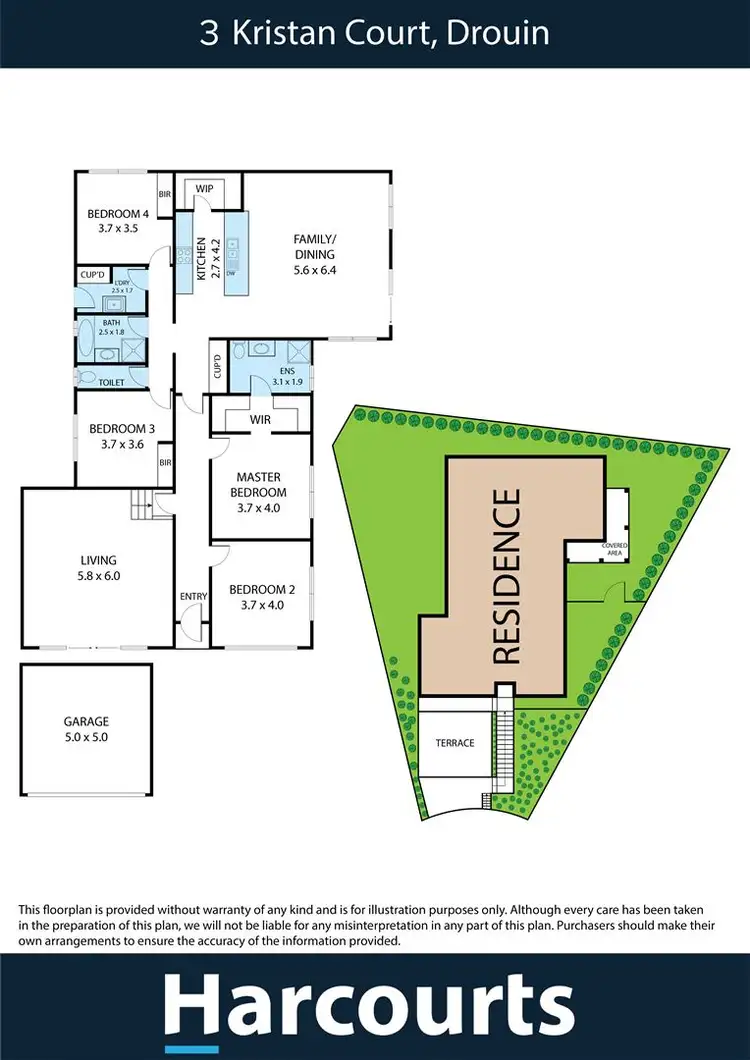 Floorplan of Homely house listing, 3 Kristan Court, Drouin VIC 3818