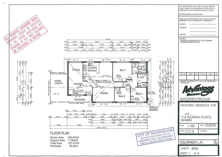 Floorplan of Homely house listing, 5 Aldinga Place, Waikiki WA 6169
