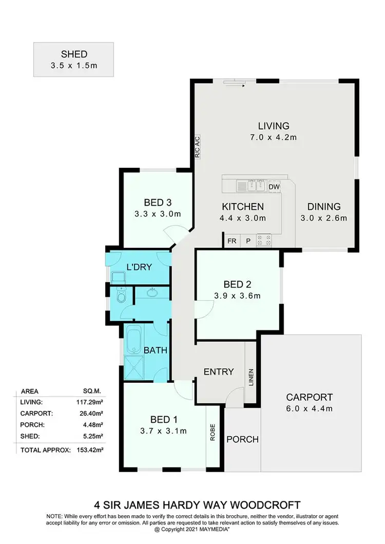 Floorplan of Homely house listing, 4 Sir James Hardy Way, Woodcroft SA 5162