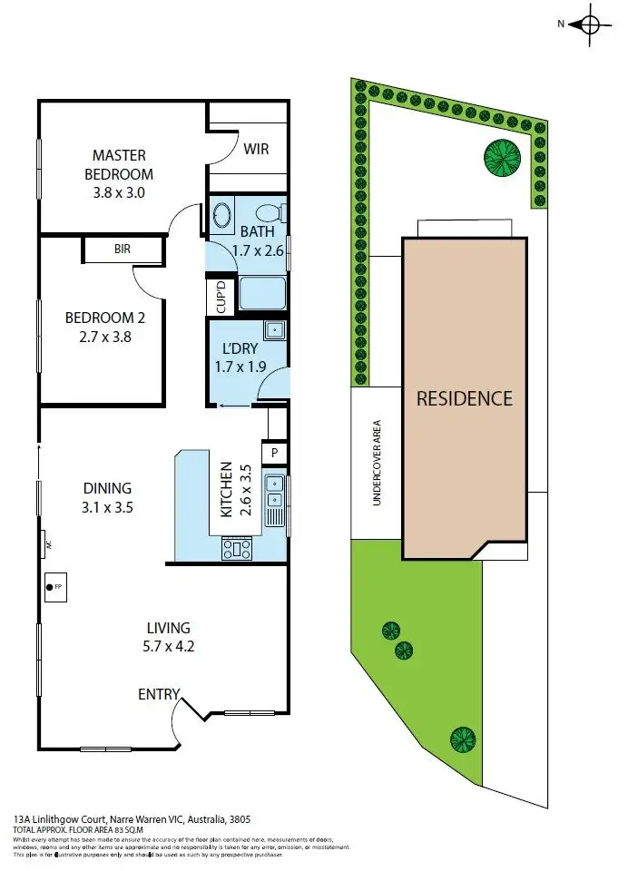 Floorplan of Homely house listing, 13A Linlithgow Court, Narre Warren VIC 3805