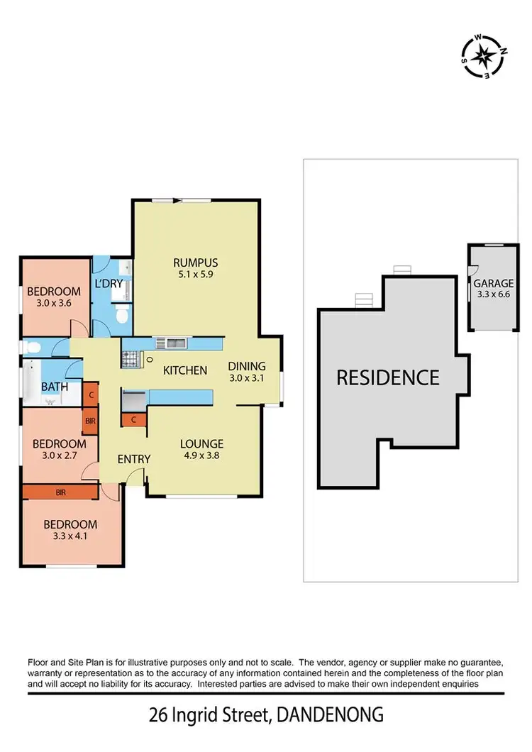 Floorplan of Homely house listing, 26 Ingrid Street, Dandenong VIC 3175