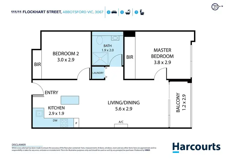 Floorplan of Homely apartment listing, 111/11 Flockhart Street, Abbotsford VIC 3067