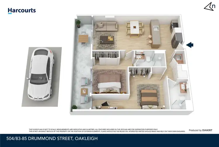Floorplan of Homely apartment listing, 504/83 - 85 Drummond Street, Oakleigh VIC 3166