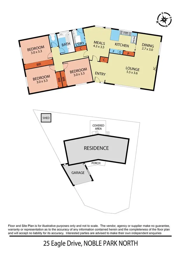 Floorplan of Homely house listing, 25 Eagle Drive, Noble Park North VIC 3174