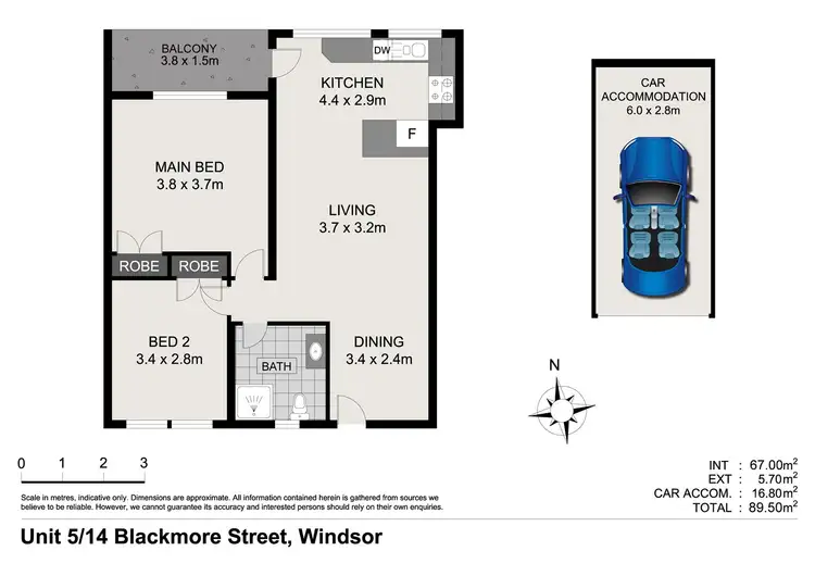 Floorplan of Homely unit listing, 5/14 Blackmore Street, Windsor QLD 4030