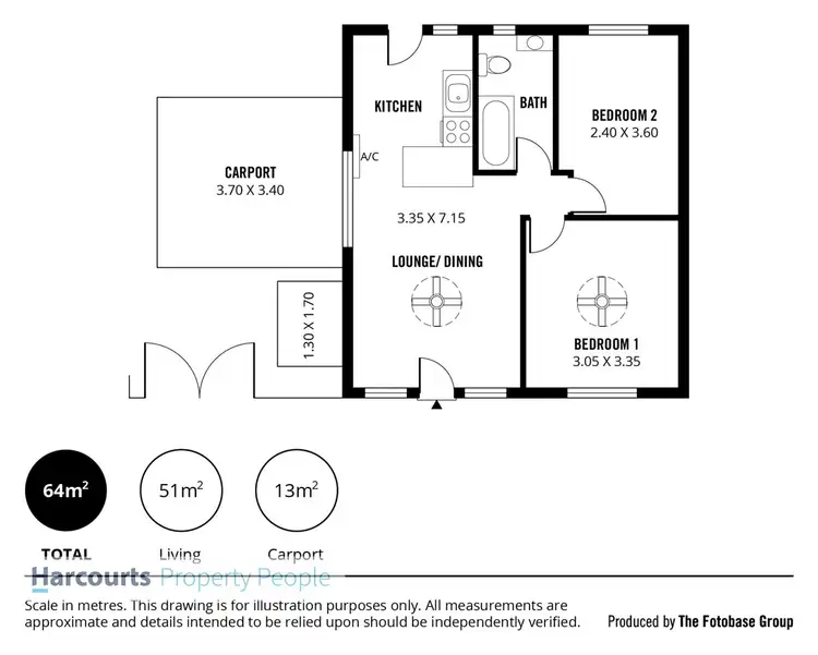 Floorplan of Homely flat listing, 1/635 Brighton Road, Seacliff SA 5049