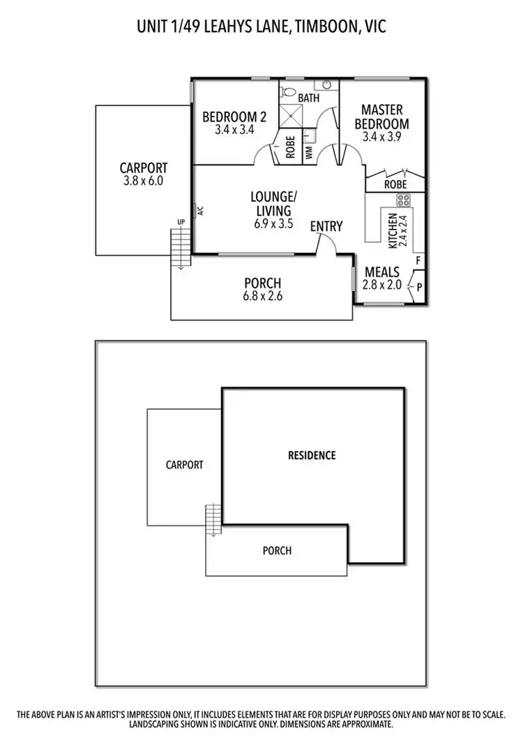 Floorplan of Homely block of units listing, 1 & 2/49 Leahys Lane, Timboon VIC 3268