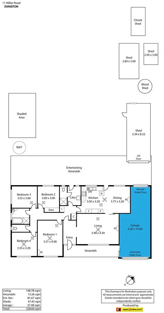 Floorplan of Homely house listing, 11 Hillier Road, Evanston SA 5116