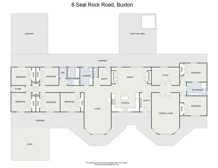 Floorplan of Homely rural property listing, 6 Seal Rock Road, Buxton VIC 3711