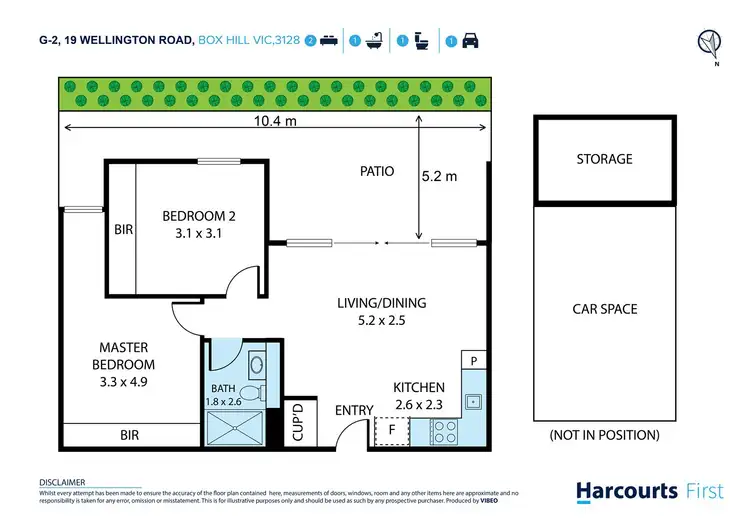 Floorplan of Homely apartment listing, G02/19 Wellington Road, Box Hill VIC 3128