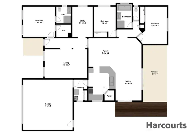 Floorplan of Homely house listing, 1 Amaroo Way, Newborough VIC 3825