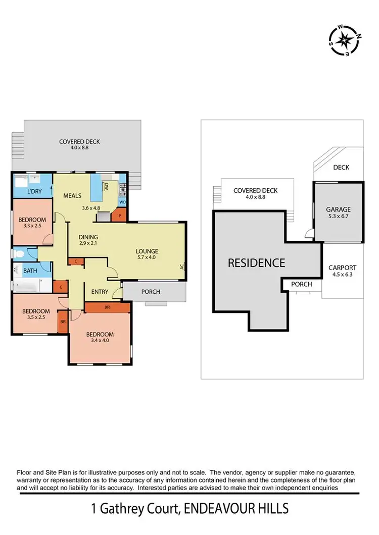 Floorplan of Homely house listing, 1 Gathrey Court, Endeavour Hills VIC 3802