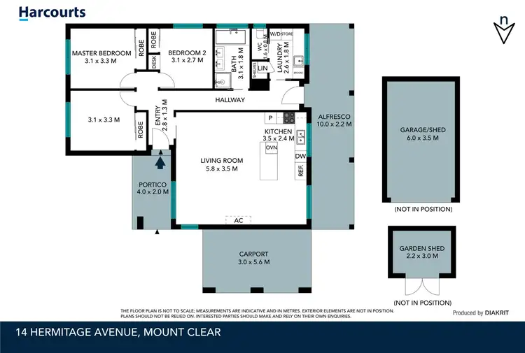 Floorplan of Homely house listing, 14 Hermitage Avenue, Mount Clear VIC 3350