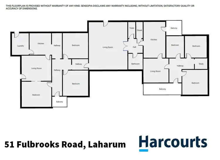 Floorplan of Homely house listing, 51 Fulbrooks Road, Laharum VIC 3401