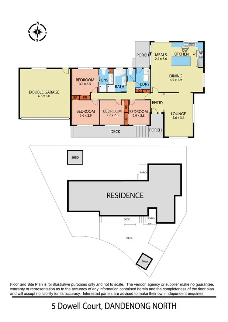 Floorplan of Homely house listing, 5 Dowell Court, Dandenong North VIC 3175