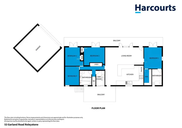 Floorplan of Homely house listing, 53 Garland Road, Roleystone WA 6111