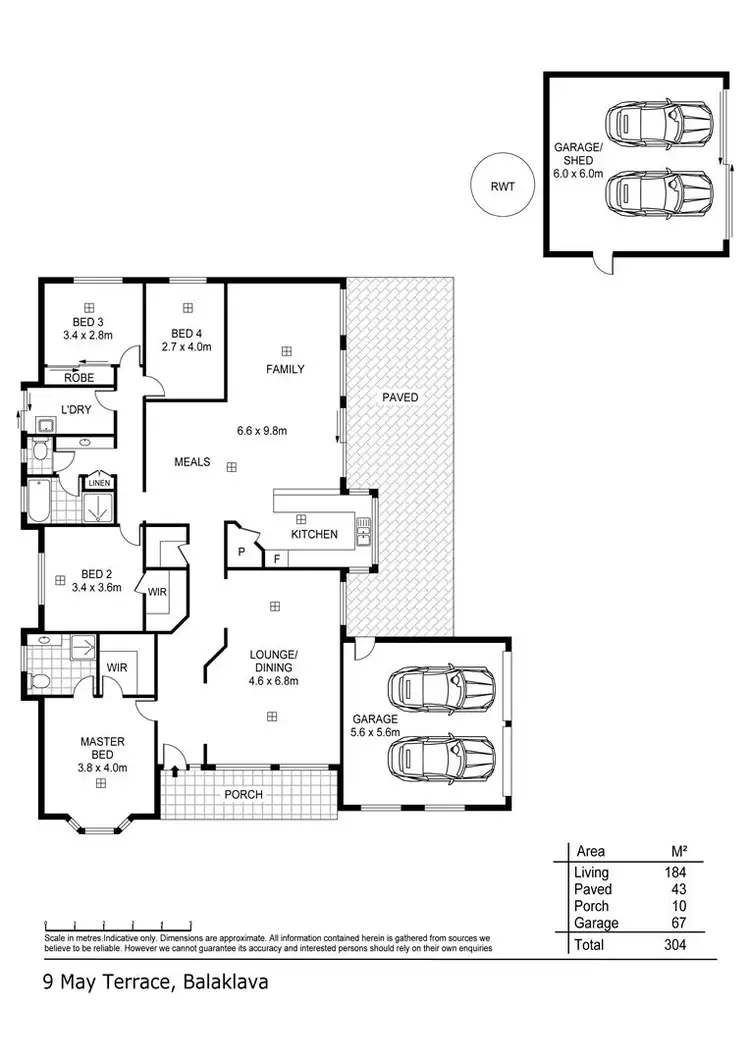Floorplan of Homely house listing, 9 May Terrace, Balaklava SA 5461