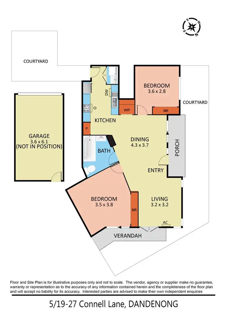 Floorplan of Homely unit listing, 5/19-27 Connell Lane, Dandenong VIC 3175
