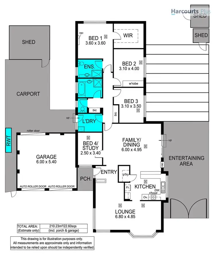 Floorplan of Homely house listing, 22 Barnes Crescent, Woodcroft SA 5162