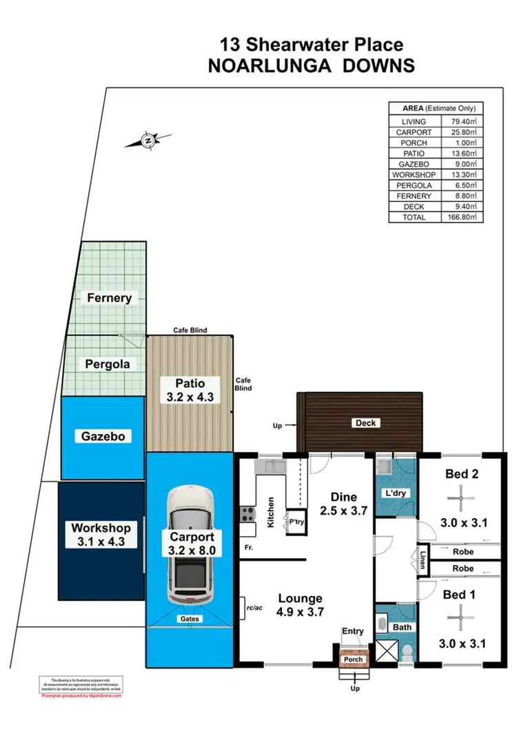 Floorplan of Homely house listing, 13 Shearwater Place, Noarlunga Downs SA 5168