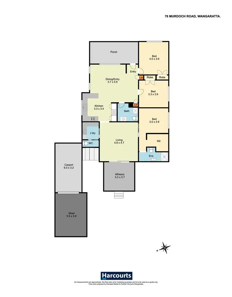 Floorplan of Homely house listing, 76 Murdoch Road, Wangaratta VIC 3677