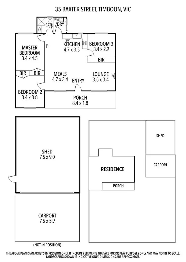 Floorplan of Homely house listing, 35 Baxter St, Timboon VIC 3268