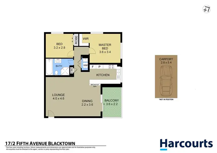 Floorplan of Homely unit listing, 17/2 Fifth Avenue, Blacktown NSW 2148