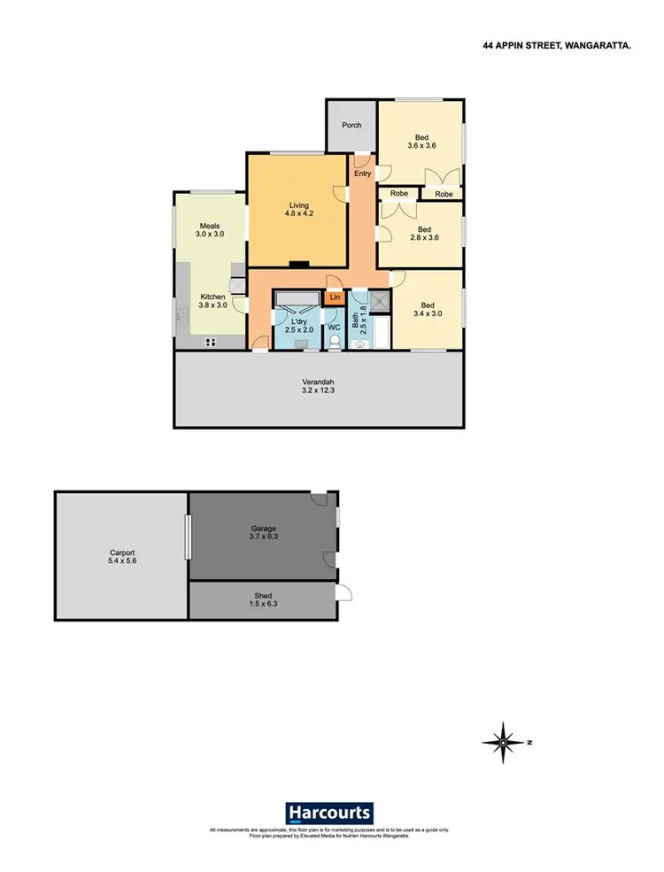 Floorplan of Homely house listing, 44 Appin Street, Wangaratta VIC 3677