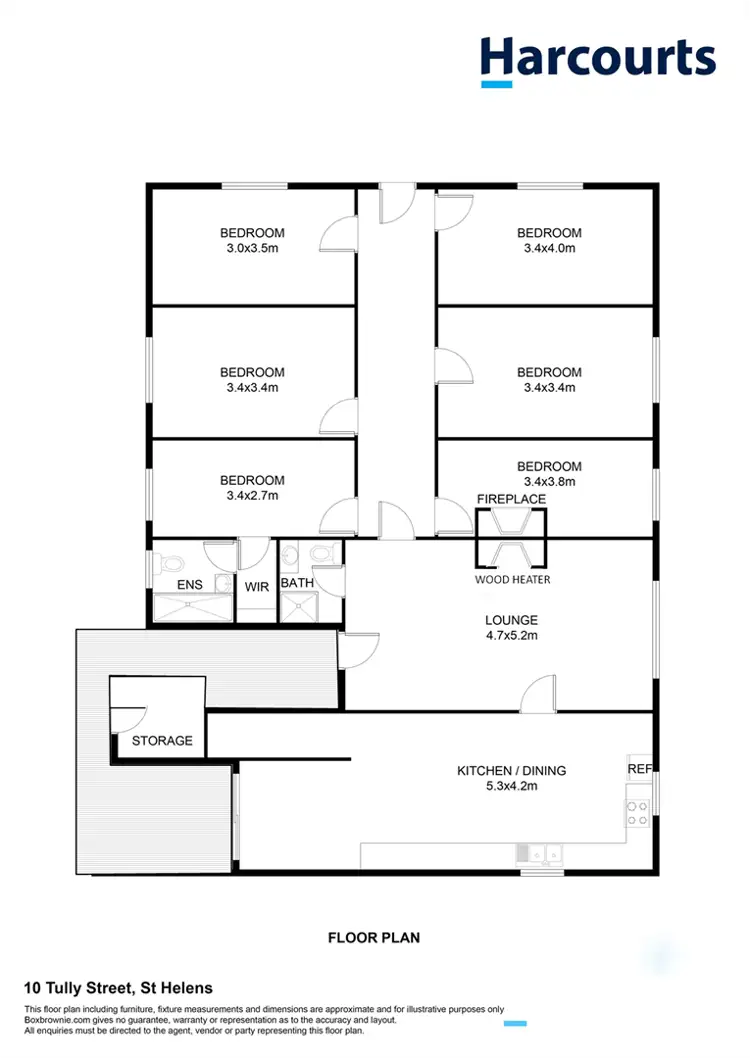 Floorplan of Homely house listing, 10 Tully Street, St Helens TAS 7216