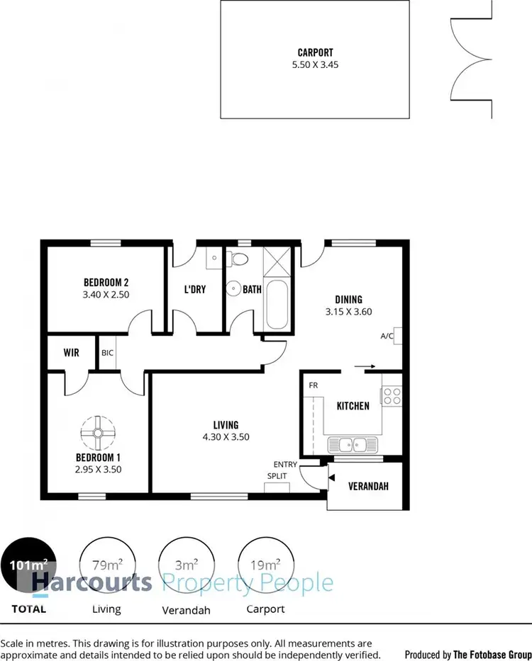 Floorplan of Homely semi-detached listing, 115 Philip Highway, Elizabeth South SA 5112