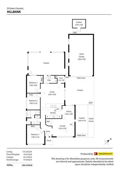 Floorplan of Homely house listing, 23 Green Crescent, Hillbank SA 5112