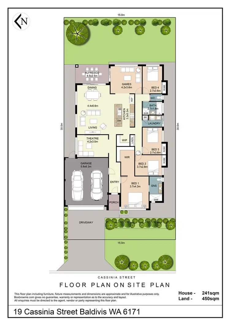 Floorplan of Homely house listing, 19 Cassinia Street, Baldivis WA 6171