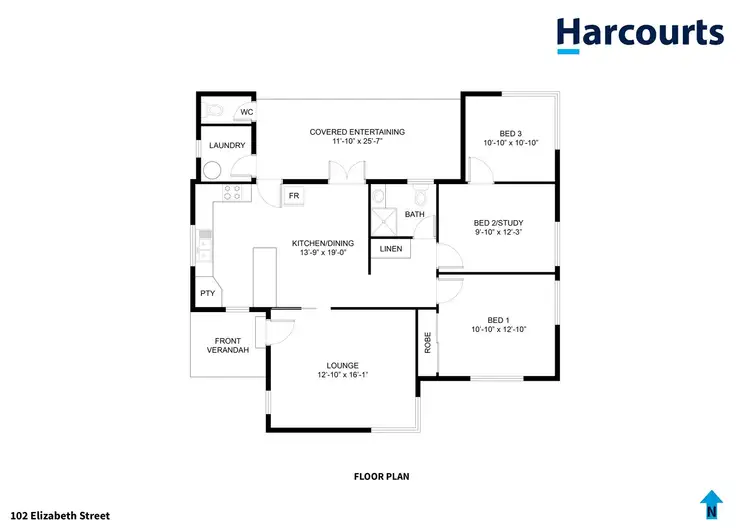 Floorplan of Homely house listing, 102 Elizabeth Street, Edenhope VIC 3318