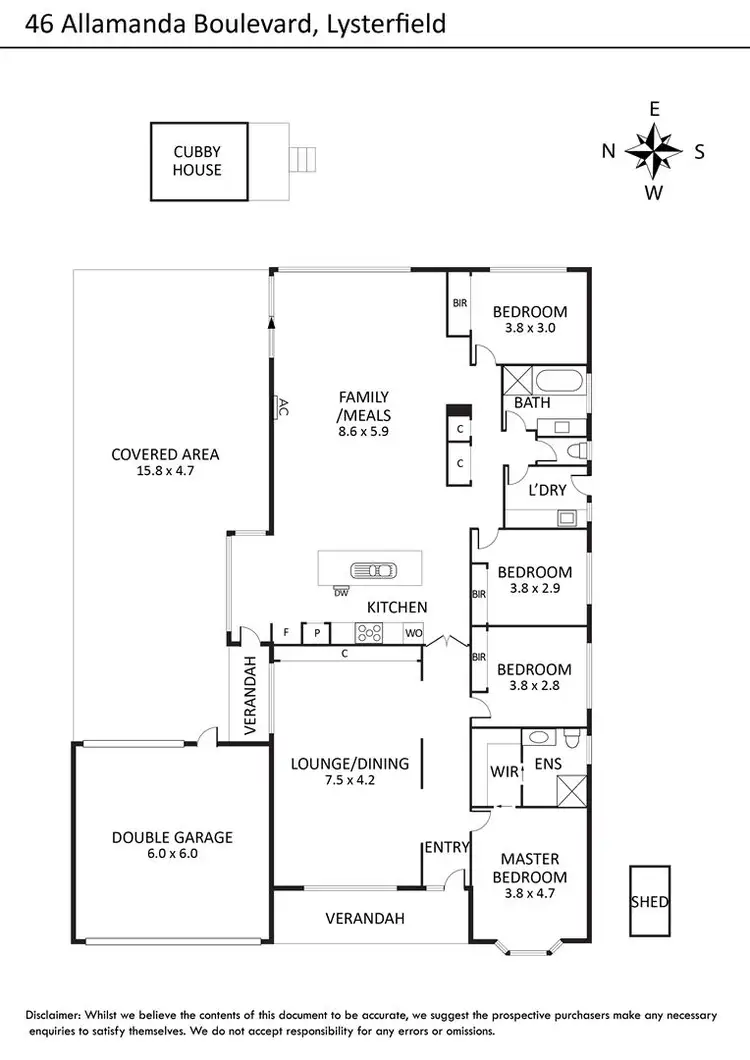 Floorplan of Homely house listing, 46 Allamanda Boulevard, Lysterfield VIC 3156