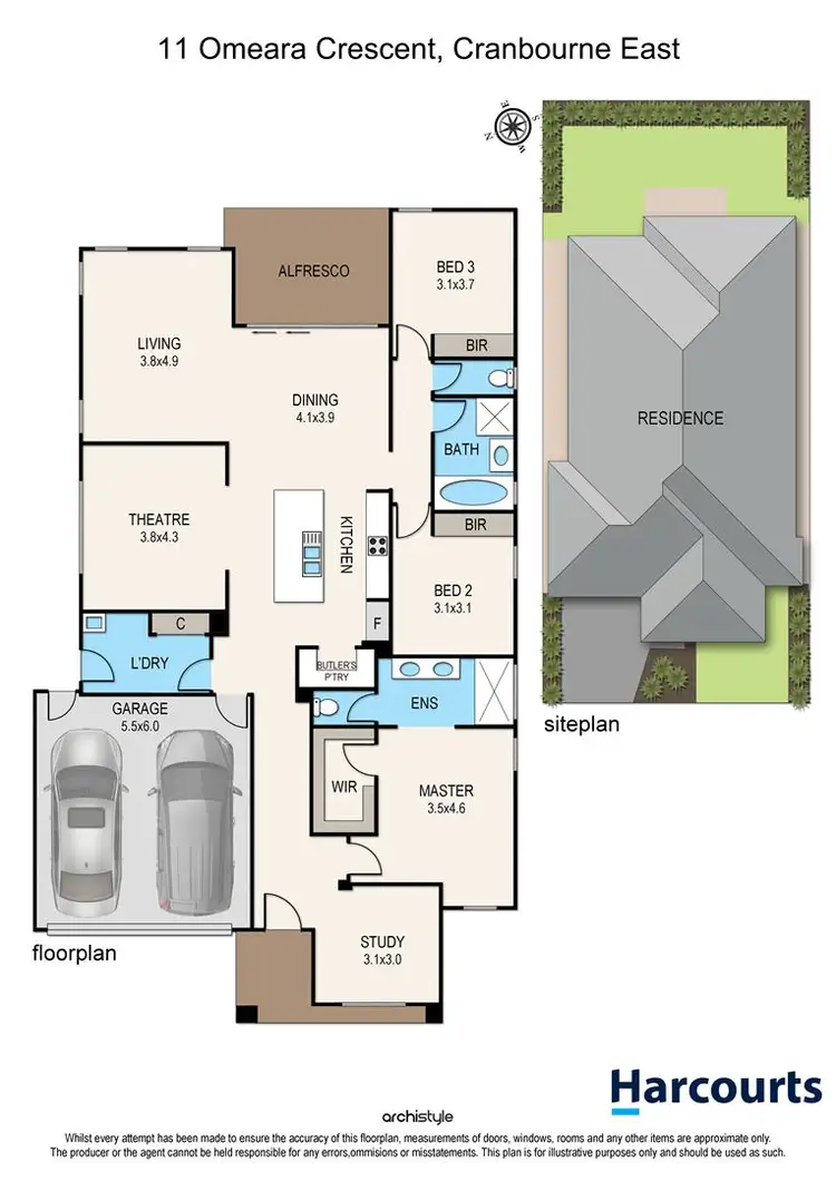 Floorplan of Homely house listing, 11 Omeara Crescent, Cranbourne East VIC 3977