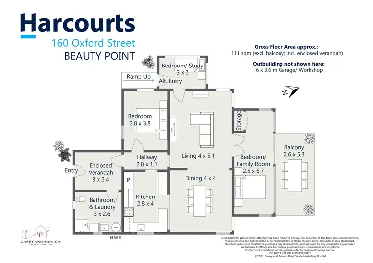 Floorplan of Homely house listing, 160 Oxford Street, Beauty Point TAS 7270