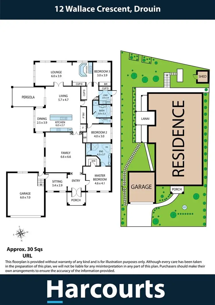 Floorplan of Homely house listing, 12 Wallace Crescent, Drouin VIC 3818