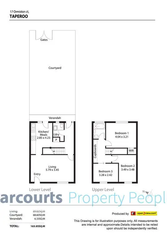 Floorplan of Homely townhouse listing, 17 Ormiston Court, Taperoo SA 5017