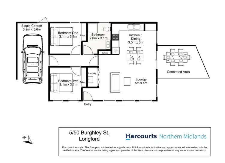 Floorplan of Homely villa listing, 5/50 Burghley, Longford TAS 7301