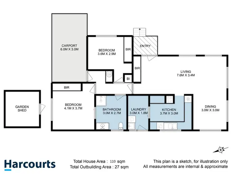 Floorplan of Homely villa listing, 1/16 Pearsall Avenue, Blackmans Bay TAS 7052