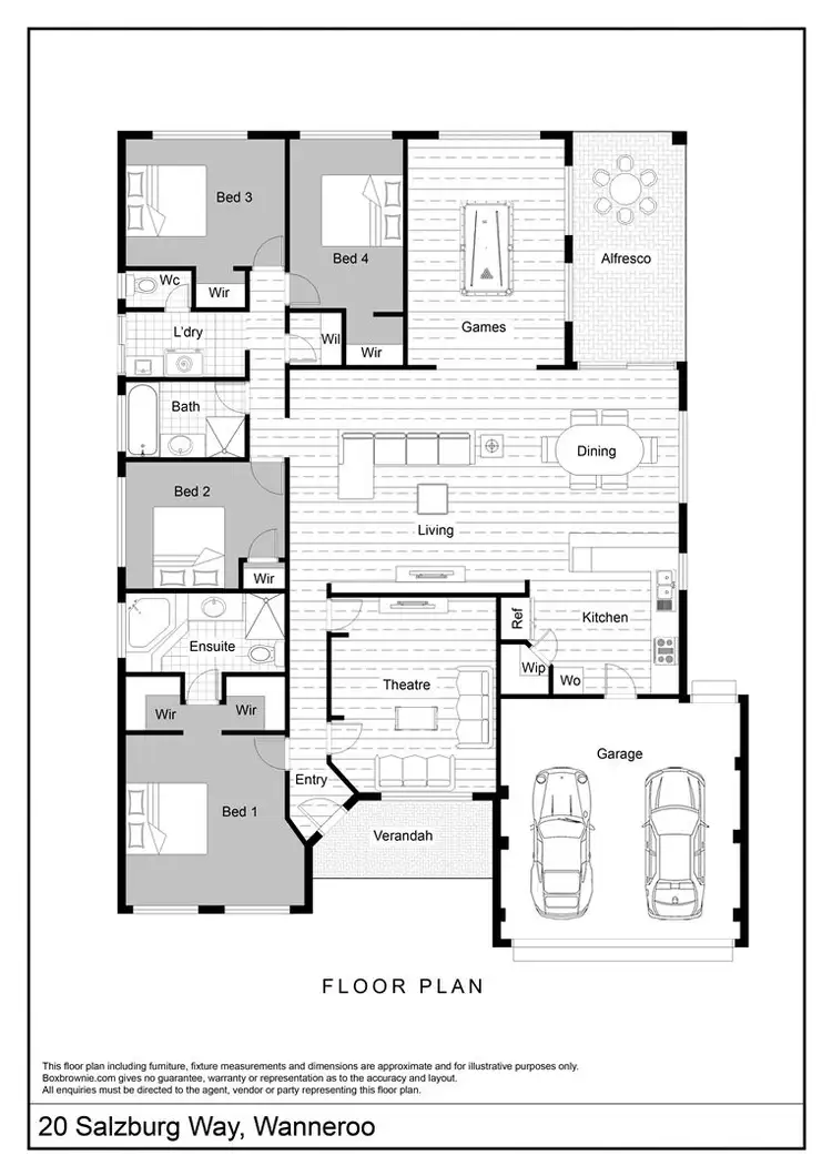 Floorplan of Homely house listing, 20 Salzburg Way, Wanneroo WA 6065