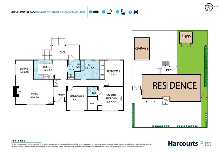 Floorplan of Homely house listing, 2 Eastbourne Court, Glen Waverley VIC 3150