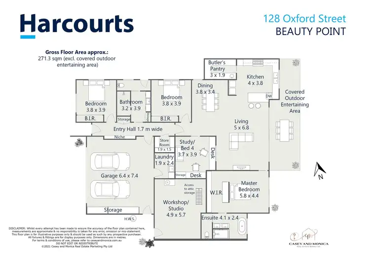 Floorplan of Homely house listing, 128 Oxford Street, Beauty Point TAS 7270