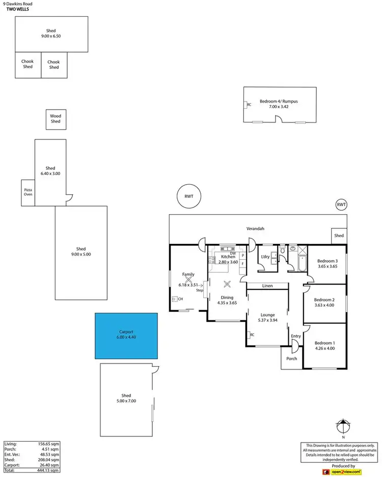 Floorplan of Homely house listing, 9 Dawkins Road, Two Wells SA 5501