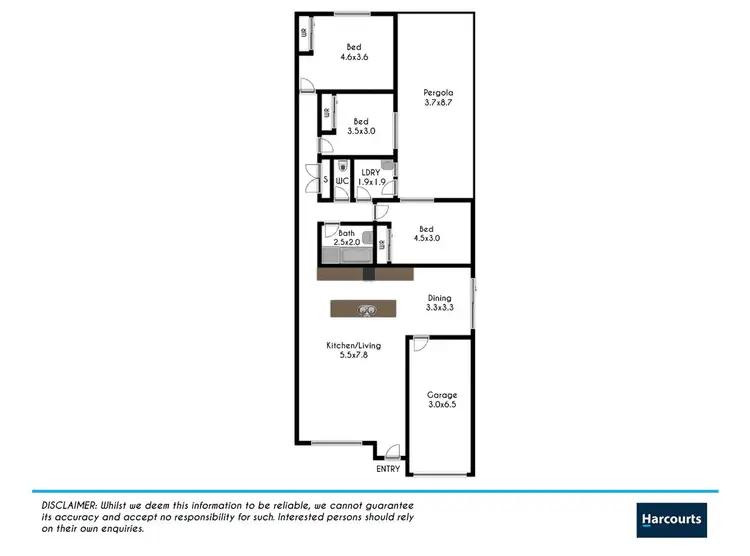 Floorplan of Homely semi-detached listing, 2/8 Wright Place, Bligh Park NSW 2756