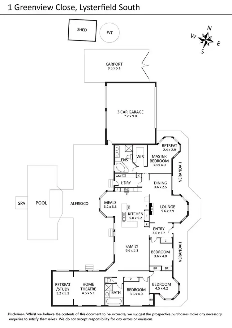 Floorplan of Homely house listing, 1 Greenview Close, Lysterfield South VIC 3156