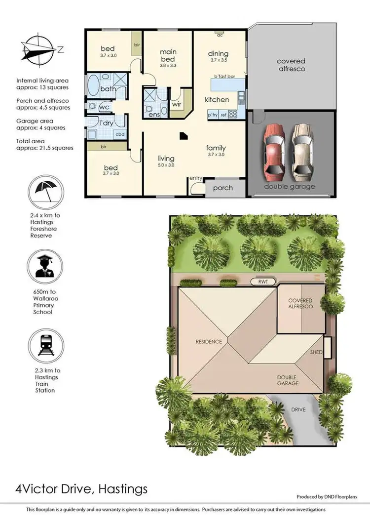 Floorplan of Homely house listing, 4 Victor Drive, Hastings VIC 3915
